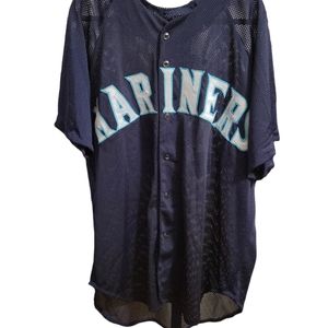 MARINERS mesh jersey button shirt Serrano 34 M/L